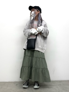 「AIVER（アイバー）のアイテム」を使った、ちゃむくんさん（レディース・149cm）の春コーディネート