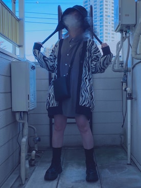 「NOT CONVENTIONAL（ノットコンベンショナル）のアイテム（帽子）」を使った、ちゃむくんさん（レディース・149cm）の冬コーディネート