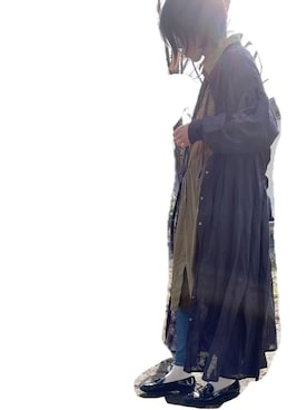 「MEDE19F（メデジュウキュウ）のアイテム（ワンピース）」を使った、Sakuさん（レディース・164cm）の冬コーディネート