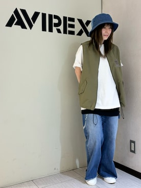 「アイテム（帽子）」を使った、Claraさん（レディース・157cm・30代）の夏コーディネート