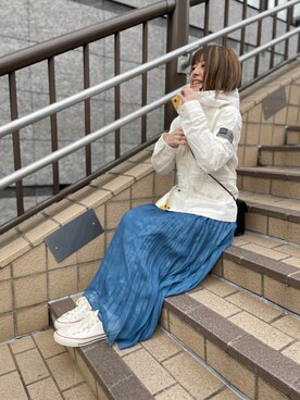 「ファッションの力を信じよう」｜「アイテム（マウンテンパーカー）」を使った、Claraさん（レディース・157cm）の冬コーディネート