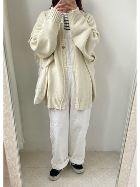 「ehka sopo（エヘカソポ）のアイテム（サロペット/オーバーオール）」を使った、raichixさん（レディース・162cm）の秋コーディネート