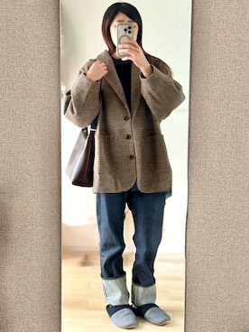 「アイテム（バッグ）」を使った、あわわさん（レディース・164cm）の秋コーディネート