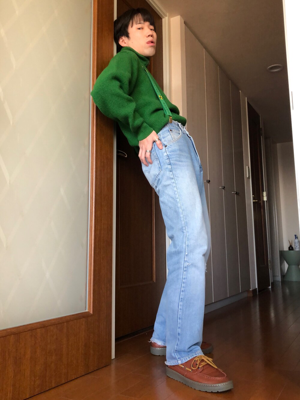 gosha サスペンダー 緑 Gosha Rubchinskiyのサスペンダー（グリーン系）を使った人気