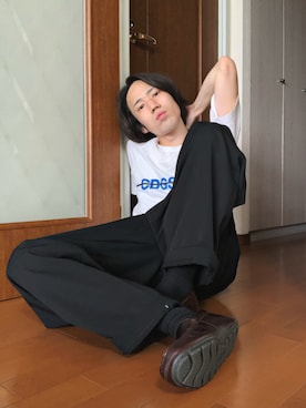 「Sperry Top-Sider（スペリートップサイダー）のアイテム（スリッポン）」を使った、NARUさん（メンズ・165cm）の夏コーディネート