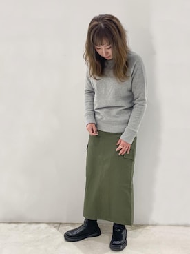 「AMERICAN HOLIC」｜「アイテム（スウェット）」を使った、𝚁𝚒𝚎 ‪︎‬‪︎☺︎さん（レディース・160cm）の冬コーディネート