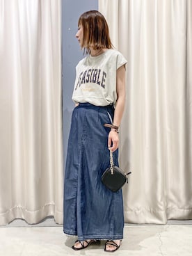 「AMERICAN HOLIC」｜「アイテム（その他トップス）」を使った、𝚁𝚒𝚎 ‪︎‬‪︎☺︎さん（レディース・160cm）の夏コーディネート