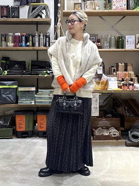 「アイテム（ベスト）」を使った、yaritaさん（レディース・166cm・40代）の冬コーディネート