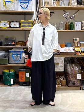 「niko and...（ニコアンド）のネクタイネックレス（ネックレス）」を使った、yaritaさん（レディース・166cm・40代）の夏コーディネート