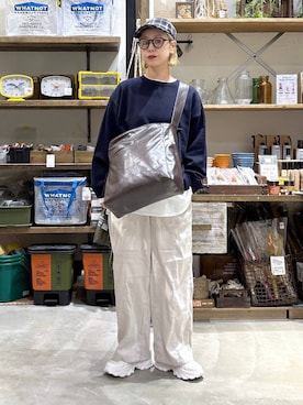 「niko and...（ニコアンド）のボリュームソールスニーカー（スニーカー）」を使った、yaritaさん（レディース・166cm）の秋コーディネート