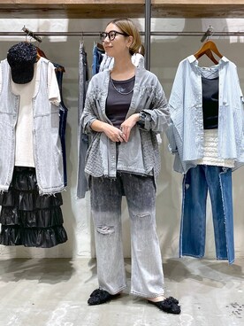 「niko and...（ニコアンド）のロングチェーンネックレス（ネックレス）」を使った、yaritaさん（レディース・166cm）の夏コーディネート