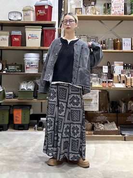 「アイテム（リング）」を使った、yaritaさん（レディース・166cm）の冬コーディネート