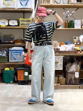 「アイテム（ボディバッグ/ウエストポーチ）」を使った、yaritaさん（レディース・166cm・40代）の夏コーディネート