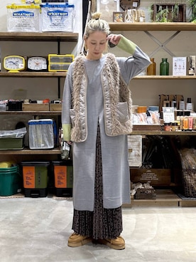 「アイテム（モカシン/デッキシューズ）」を使った、yaritaさん（レディース・166cm）の秋コーディネート