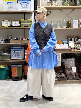 「アイテム（ベスト）」を使った、yaritaさん（レディース・166cm・40代）の秋コーディネート