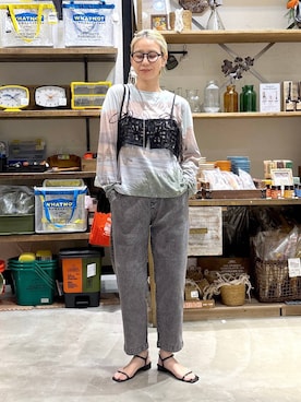 「アイテム（シュシュ）」を使った、yaritaさん（レディース・166cm・40代）の夏コーディネート