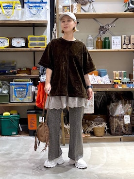 「アイテム（キャップ）」を使った、yaritaさん（レディース・166cm・40代）の夏コーディネート