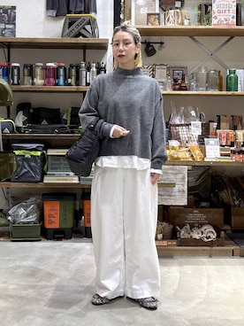 「アイテム（トートバッグ）」を使った、yaritaさん（レディース・166cm・40代）の冬コーディネート