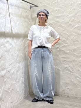 「niko and...（ニコアンド）のギャザーローファー（ローファー、ブラック系）」を使った、yaritaさん（レディース・166cm）の秋コーディネート