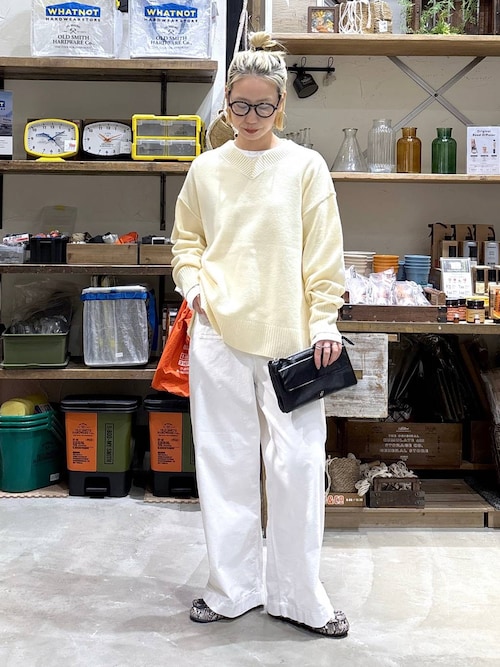 エアリーダブルコアスパンVネックプルオーバー（ニット/セーター