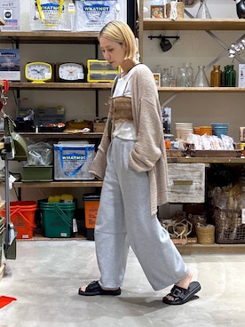 「niko and...（ニコアンド）のアイテム（スウェットパンツ）」を使った、yaritaさん（レディース・166cm）の秋コーディネート