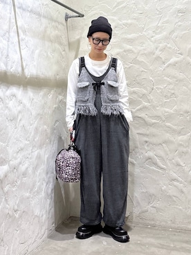 「アイテム（オールインワン・サロペット、その他）」を使った、yaritaさん（レディース・166cm）の秋コーディネート