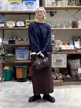 「niko and...（ニコアンド）のオリジナルサイドゴアブーツ（ブーツ）」を使った、yaritaさん（レディース・166cm）の秋コーディネート