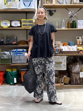 「アイテム（カチューシャ）」を使った、yaritaさん（レディース・166cm・40代）の夏コーディネート