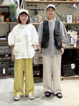 「アイテム（帽子）」を使った、yaritaさん（レディース・166cm・40代）の夏コーディネート