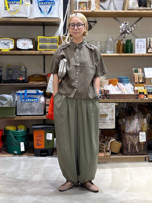 新品・未使用・タグ付★センソユニコ　ポワンリーニュー★ワイドパンツ★40(Ｌ) Sensounico 「Sensounico」 パンツ 40 グリーン レディース
