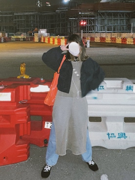 「BEAMS（ビームス）のアイテム（バッグ、オレンジ系）」を使った、dululu915さん（レディース・158cm）の春コーディネート