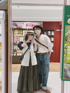 「THE H.W. DOG & CO. （ザエイチダブリュドックアンドコー）のアイテム（帽子、ブラック系）」を使った、dululu915さん（レディース・158cm）の春コーディネート