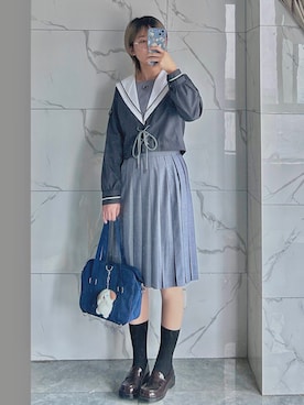 「アイテム（その他トップス）」を使った、miuさん（レディース・163cm・20代）の秋コーディネート