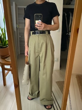「Hender Scheme（エンダースキーマ）のアイテム」を使った、ゆさん（レディース・158cm）の夏コーディネート