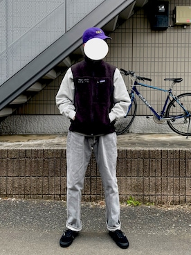 「NEAT（ニート）のアイテム（帽子）」を使った、しょうさん（メンズ・177cm）の冬コーディネート