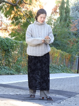 「FIL DE FER（フィルデフェール）のアイテム」を使った、kamata.さん（レディース・158cm）の冬コーディネート