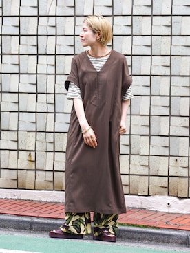 「FIL DE FER（フィルデフェール）のアイテム」を使った、kamata.さん（レディース・158cm）の春コーディネート