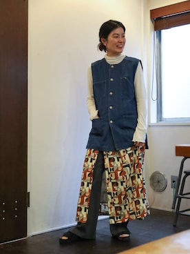 「FIL DE FER（フィルデフェール）のアイテム（トップス）」を使った、kamata.さん（レディース・158cm）の冬コーディネート