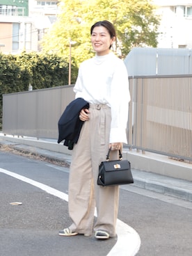 「FIL DE FER（フィルデフェール）のアイテム」を使った、kamata.さん（レディース・158cm）の冬コーディネート