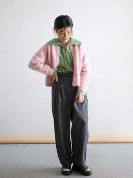 「NOMBRE IMPAIR（ノンブルアンペール）のアイテム（ニット/セーター）」を使った、kamata.さん（レディース・158cm）の秋コーディネート