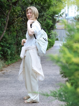 「FIL DE FER（フィルデフェール）のアイテム」を使った、kamata.さん（レディース・158cm）の春コーディネート
