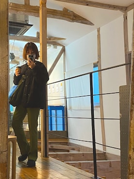 「Wrangler」｜「アイテム（ダウンジャケット/コート）」を使った、ざさん（レディース・162cm）の冬コーディネート
