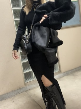 「EGOIST（エゴイスト）のアイテム（ワンピース/ドレス）」を使った、ゆんさん（レディース・155cm）の冬コーディネート