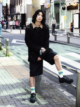 「ニットカーディガン」｜Takuya  Kobayashiさん（メンズ・176cm・20代）の春コーディネート