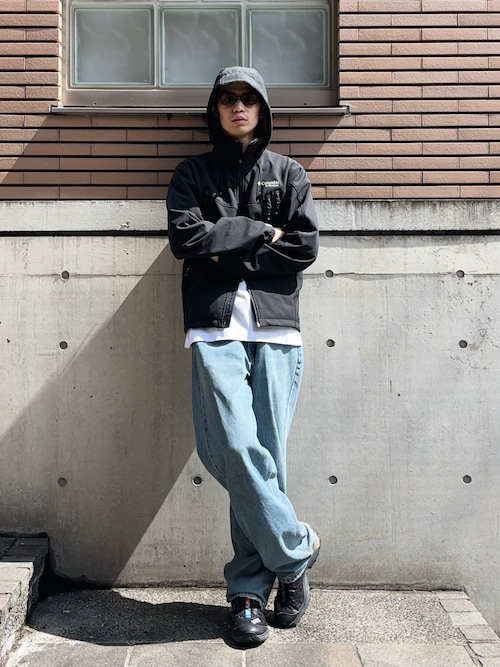 AFB スタッズ付きブラックデニムパンツ kohjiya着用 かつき着用 Takuya Kobayashiさんのデニムパンツを使ったコーディネート - ZOZOTOWN