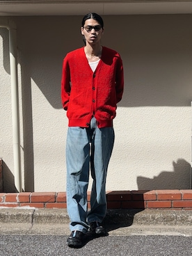 「Levi's（リーバイス）の《追加》別注【LEVI'S(R)】501(R) 90S SMU FULL：フルレングスデニム（デニムパンツ、ブルー系）」を使った、Takuya  Kobayashiさん（メンズ・176cm）の春コーディネート