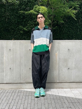 「アイテム（ポロシャツ）」を使った、Takuya  Kobayashiさん（メンズ・176cm・30代）の夏コーディネート