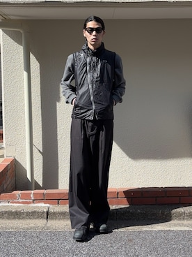 「ASICS（アシックス）のASICS GEL-NIMBUS 9 / アシックス ゲルニンバス 9（スニーカー、ブラック系）」を使った、Takuya  Kobayashiさん（メンズ・176cm）の春コーディネート