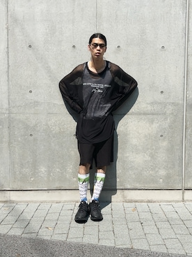 「アイテム（ソックス/靴下）」を使った、Takuya  Kobayashiさん（メンズ・176cm・20代）の夏コーディネート
