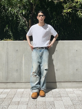 「アイテム（ブーツ）」を使った、Takuya  Kobayashiさん（メンズ・176cm）の夏コーディネート